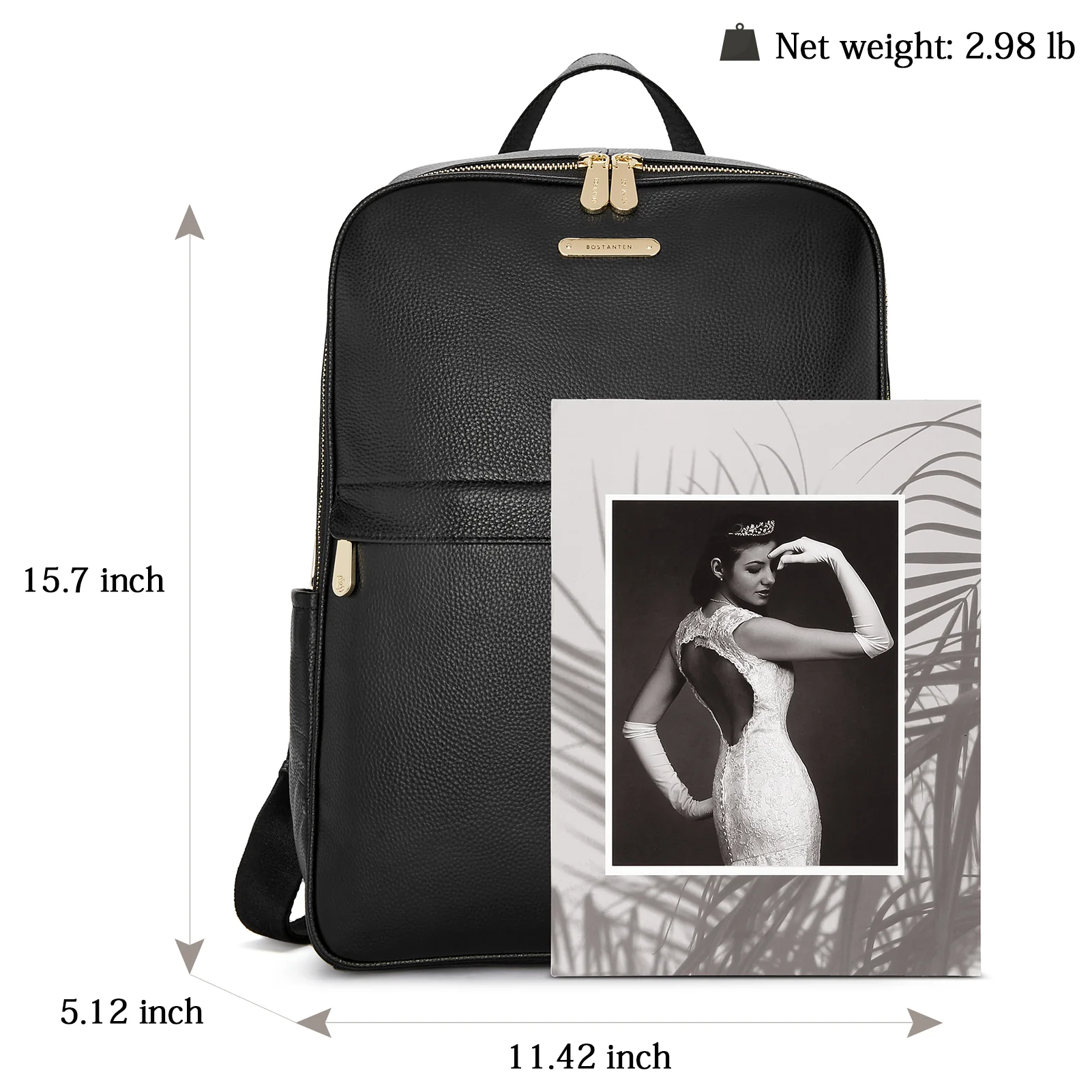 Laptop Backpack for Women - Premium Leather - Image 4