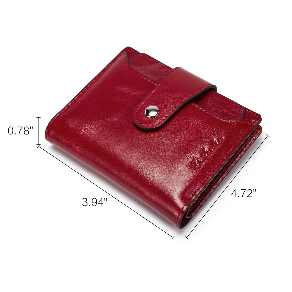Lnna Hand Tooled Leather Wallet - Wine Red - Image 2