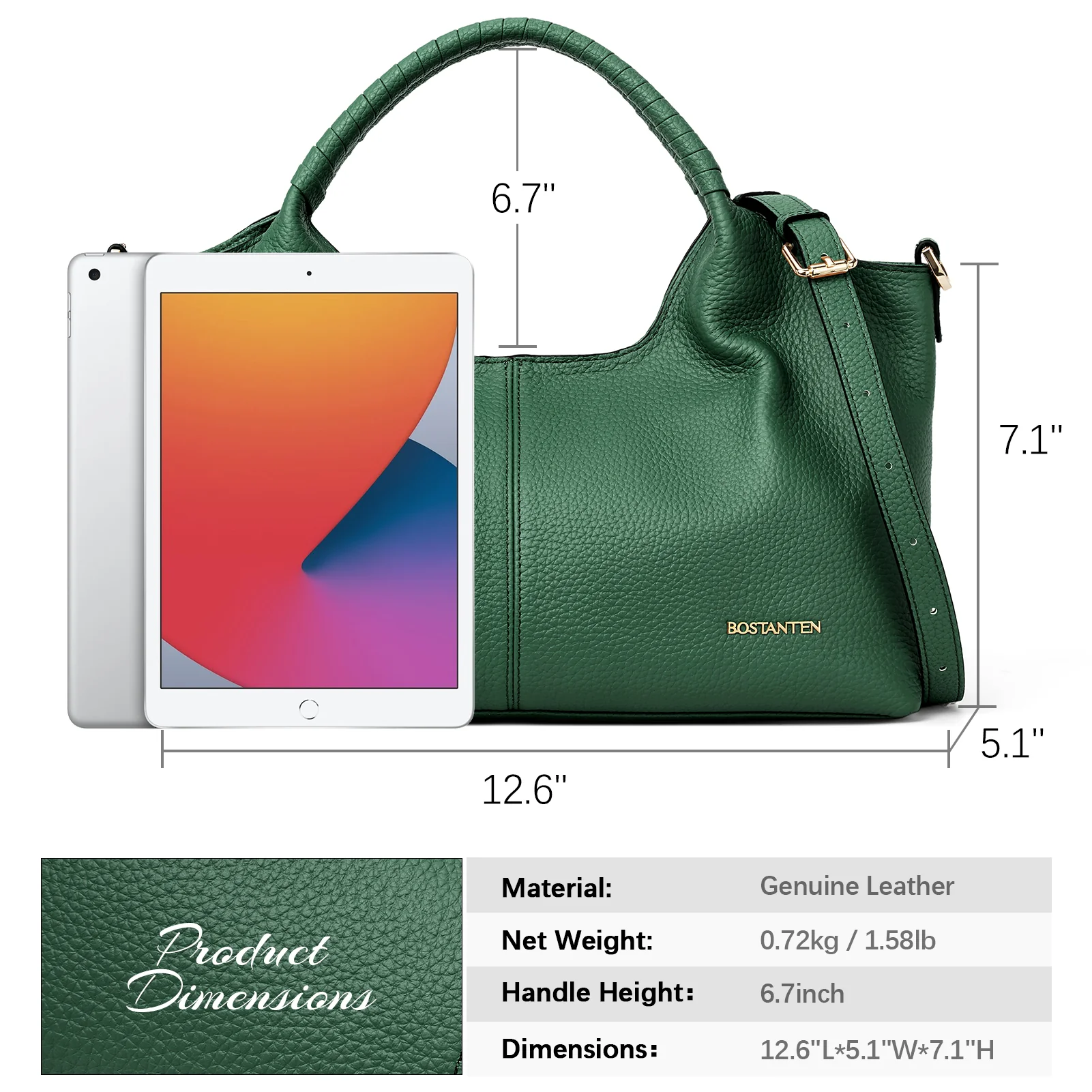 Nevin Genuine Leather Satchel Hobo Top Handle Tote Handbags - Image 4