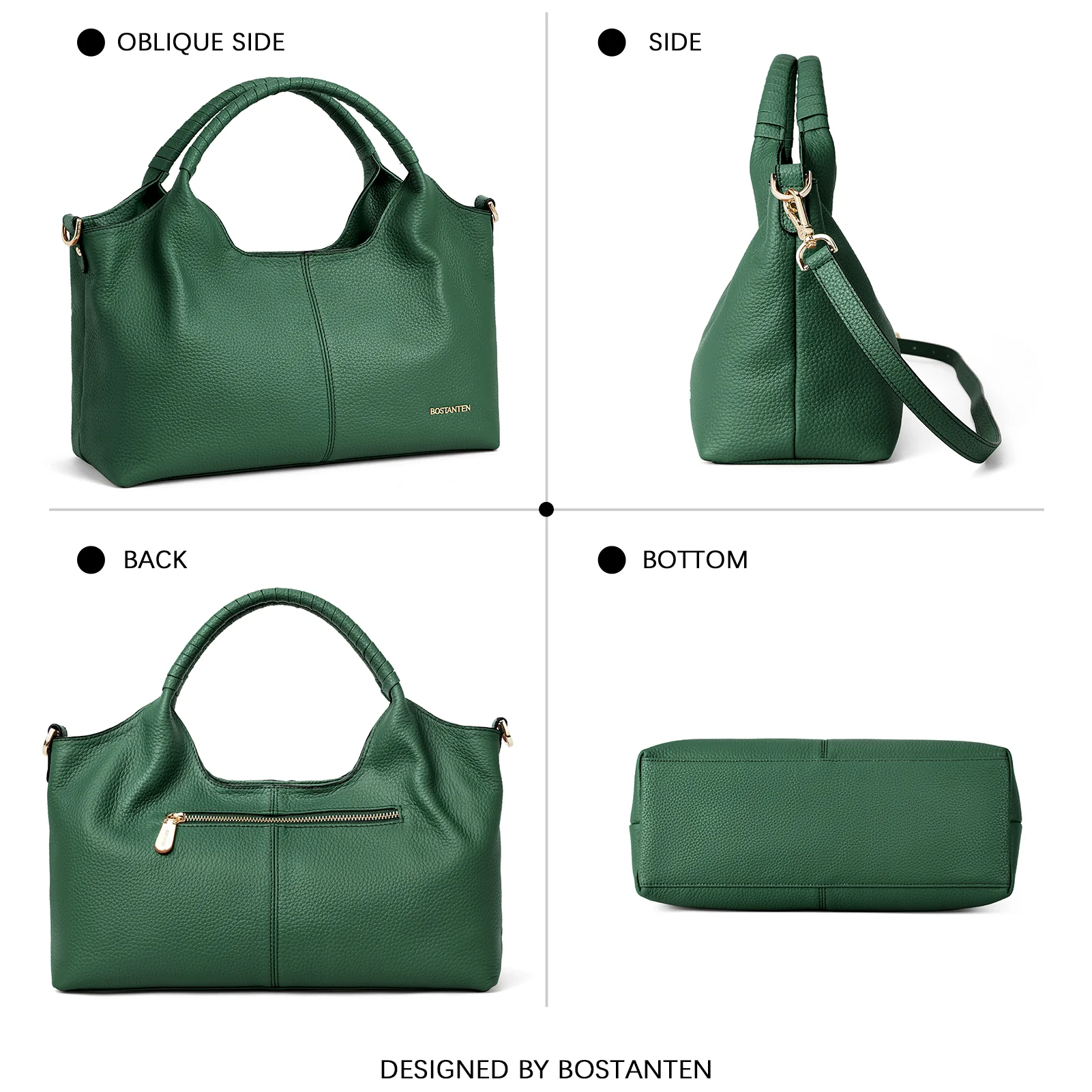 Nevin Genuine Leather Satchel Hobo Top Handle Tote Handbags - Image 6