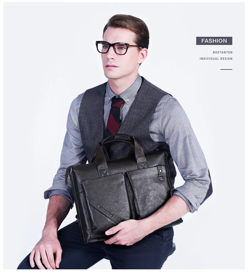 Royal Retro Premium Leather Classic Briefcase | 14ββ Laptop - Image 15