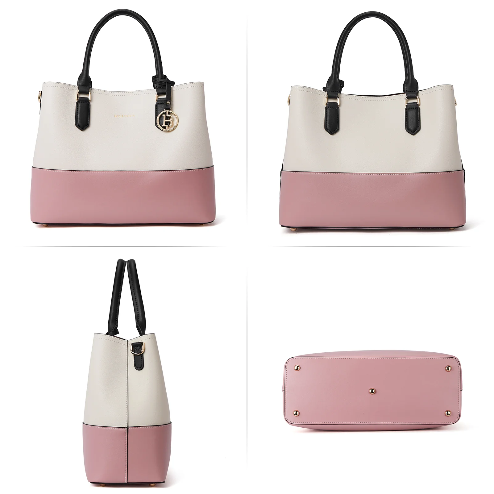Satchel Handbags Leather Tote Purses Two Tone Designer Work Top Handle - Image 13