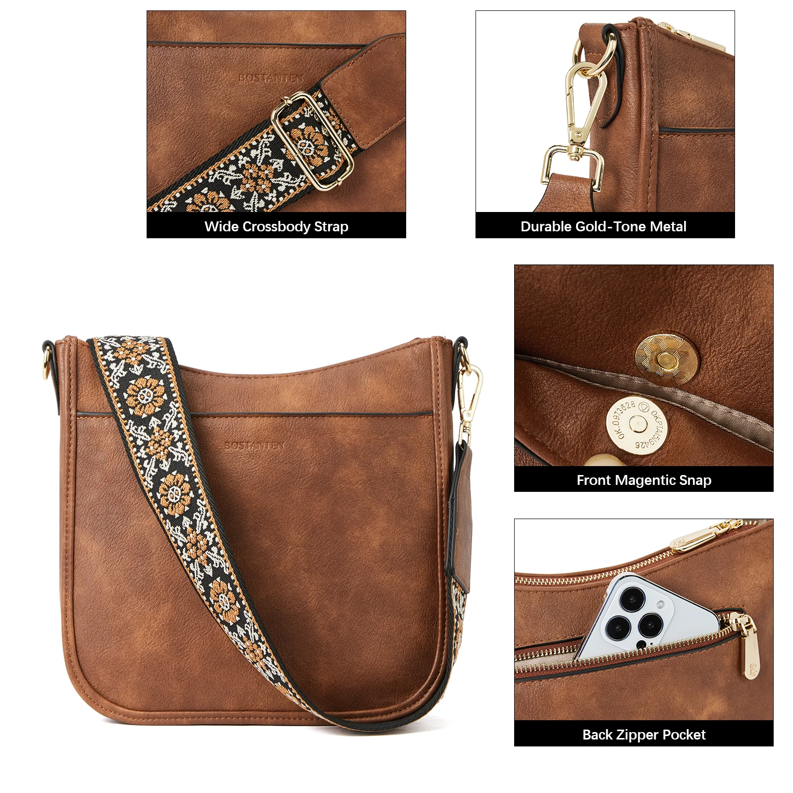 Nola Colorful straps Medium Hobo Crossbody Bag - Image 9