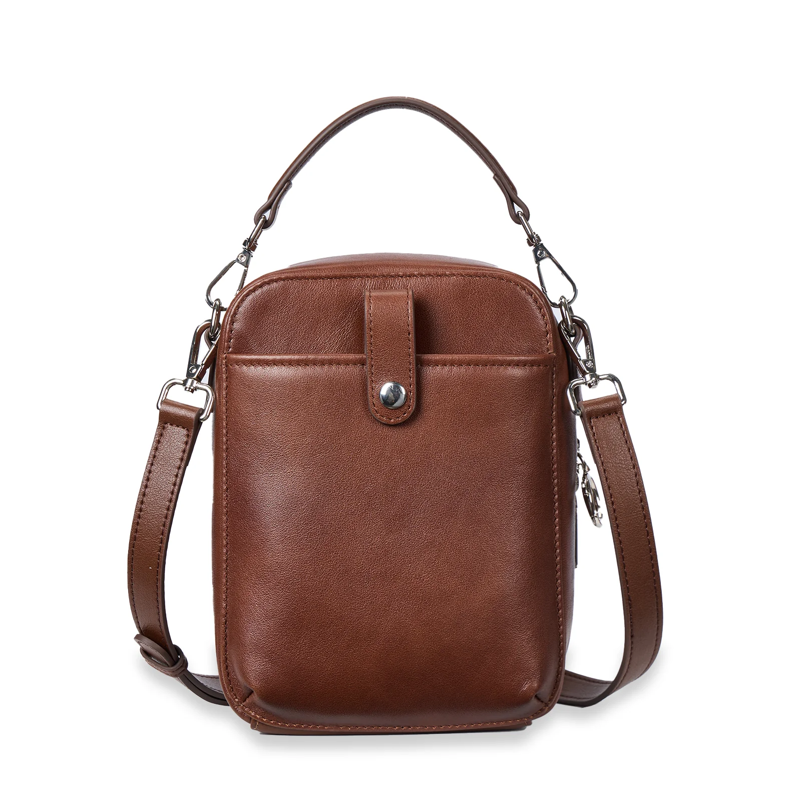 Nevin Vegetable-Tanned Genuine Leather Crossbody Phone Bag - Image 17