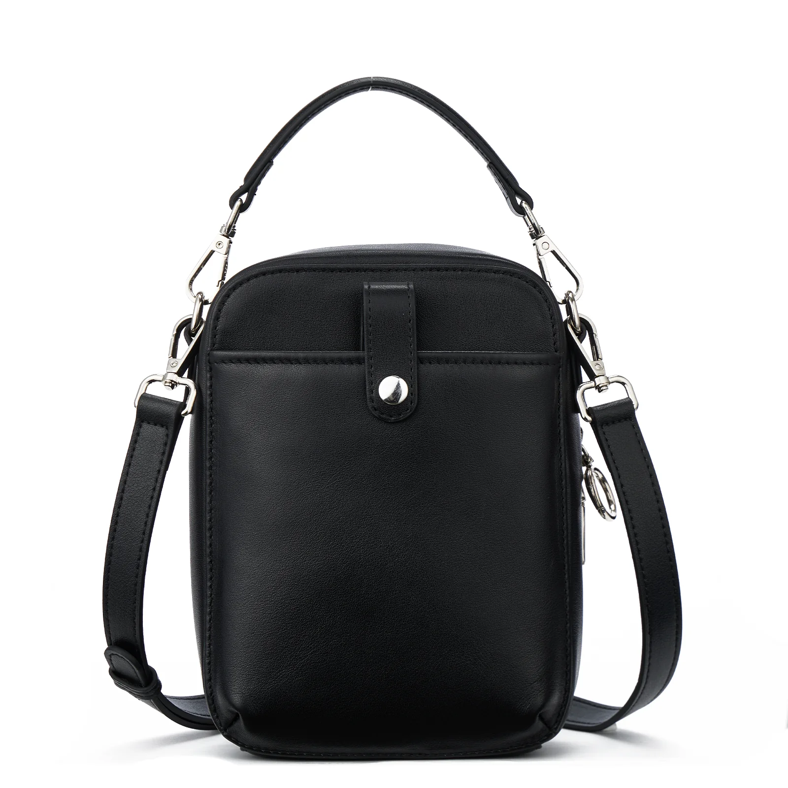 Nevin Vegetable-Tanned Genuine Leather Crossbody Phone Bag - Image 4