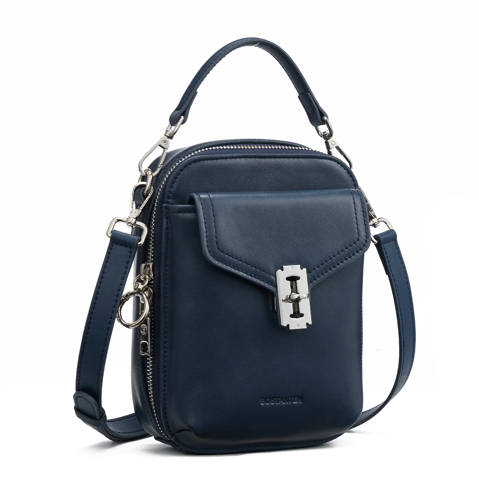 Nevin Vegetable-Tanned Genuine Leather Crossbody Phone Bag - Image 48