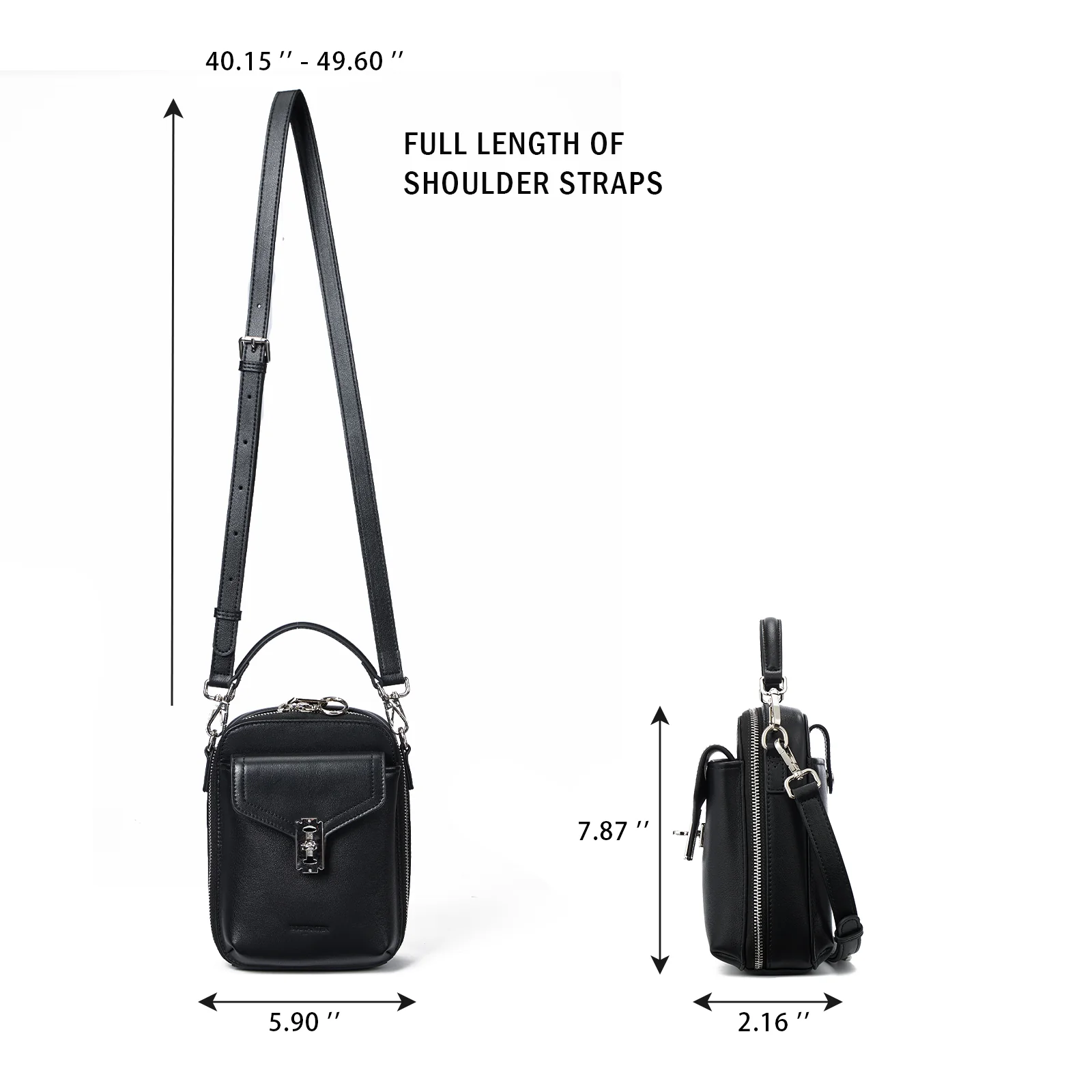 Nevin Vegetable-Tanned Genuine Leather Crossbody Phone Bag - Image 5