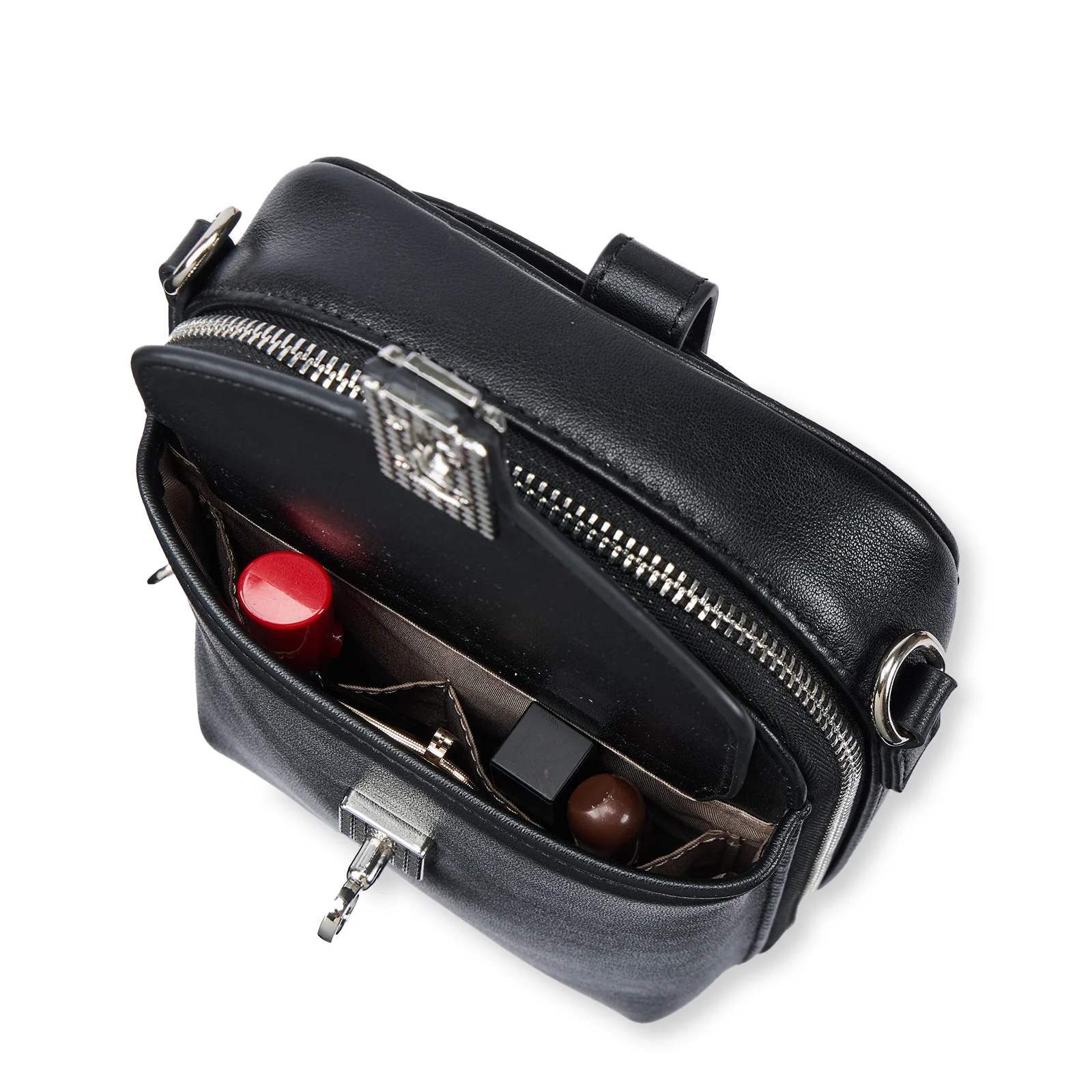 Nevin Vegetable-Tanned Genuine Leather Crossbody Phone Bag - Image 6
